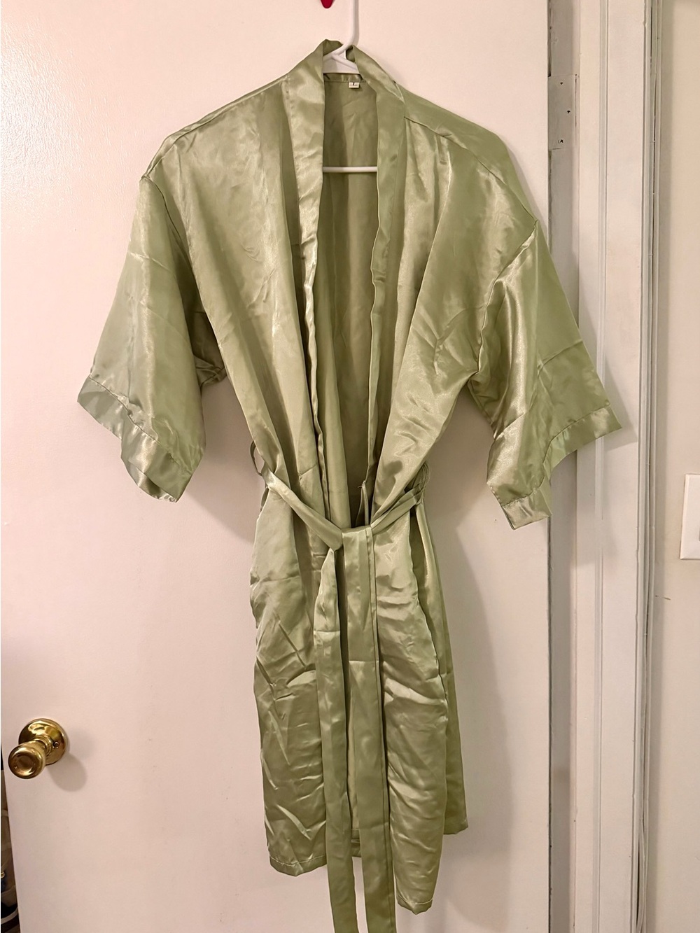 Silky Sage Green Women's Kimono Robe - Brand